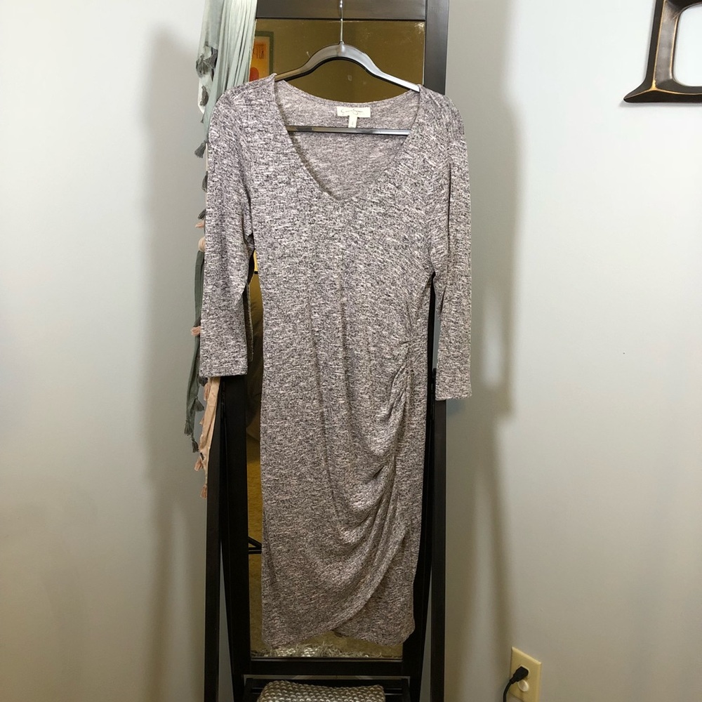 Heather grey maternity dress